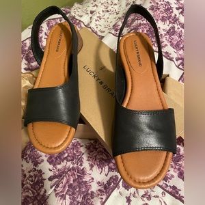 Brand new LUCKY BRAND black sandals.  Size 8.5
